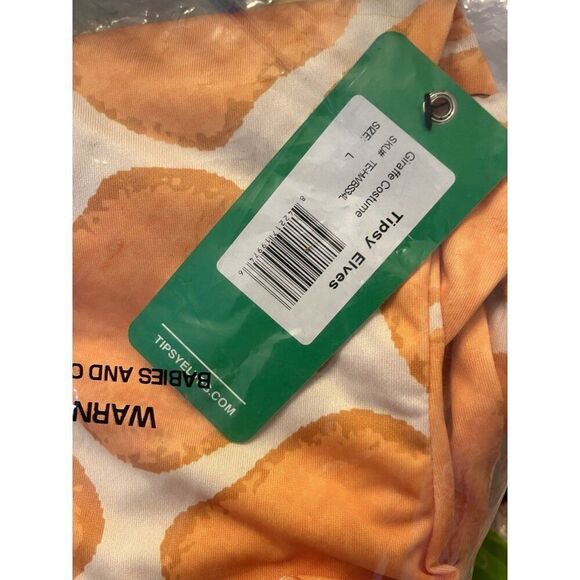 Tipsy Elves Ladies L Giraffe Bodysuit Full Zip Jumpsuit Bodycon W Headband New - Picture 5 of 5